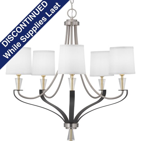 Progress Lighting Nealy Collection Five-Light Chandelier P400141-009